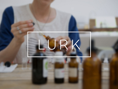 Lurk Logo (Rebrand) boxed fragrance logo perfume sans serif