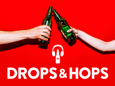 Drops & Hops for MMMMAVEN beer dj logo