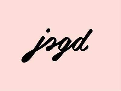 JSGD Logo branding logo pink studio typography