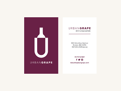 Urban Grape Business Cards branding business cards logo print design wine