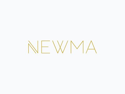 NEWMA Logo branding fashion gold logo typography