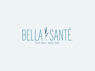 Bella Sante Logo blue branding flowers logo spa