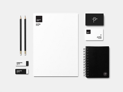 Promising Paths Brand Family Concept black and white branding logo stationary wip