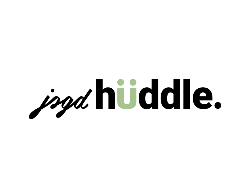 JSGD Hüddle animated gif huddle logo secondary logo umlaut wink