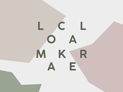Local Maker Logo Concept branding geometric logo pattern typography wip