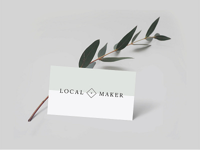 Local Maker Logo Concept branding business cards diamond logo wip