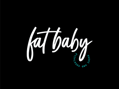 Fat Baby Logo branding logo restaurant sushi typography