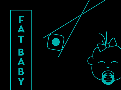 Fat Baby Secondary Logo + Custom Icons branding icons logo restaurant sushi