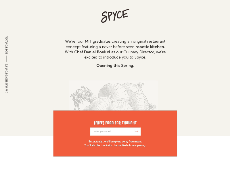 Spyce Coming Soon Page branding coming soon restaurant web web design