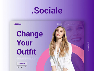 .Sociale Home Page app branding graphic design ui ux web