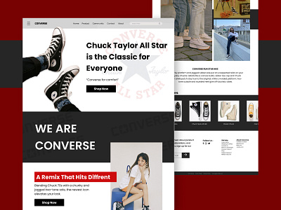 Converse Website app branding design graphic design ui ux we web