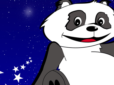 Astro Panda illustration design illustrator