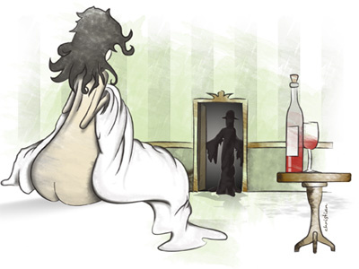 The Visitor illustration design illustrator