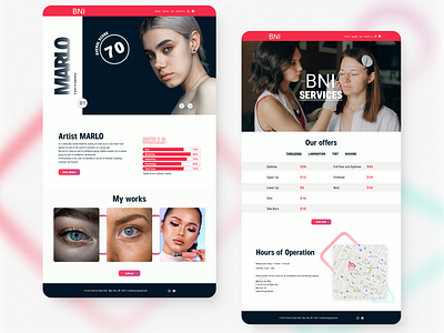 BNI eyebrow salon - Web Design