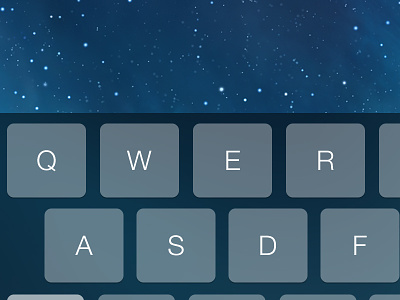  iOS 7 Dark Keyboard