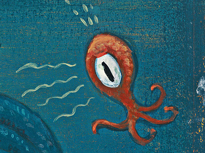 Malicia handmade illustration octopus paint sea