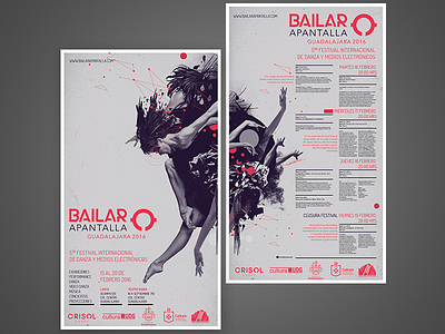 Festival Bailar Apantalla 2016 collage dance design illustration