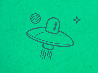 Rejected UFO illustration logo rejected space ufo
