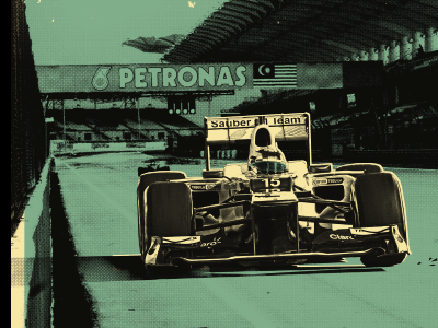 Checo perez f1 free throw illustration sp15