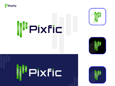 Pixfic Modern Logo | P letter logo