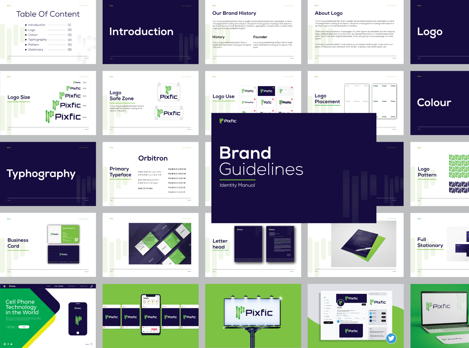 Brand guidelines | Pixfic brand guidelines by Hamja's Design on Dribbble