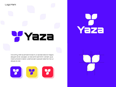 Yaza logo design | y letter logo design