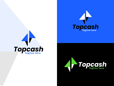 Topcash logo - T letter logo - Payment logo