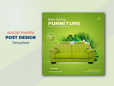 Furniture social media post design