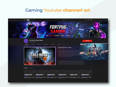 Gaming YouTube Channel art banner ads banner design cover header gaming gaming youtube gaming youtube banner gaming youtube channel art gaming youtube cover design graphic design social media cover web banner youtube youtube cover