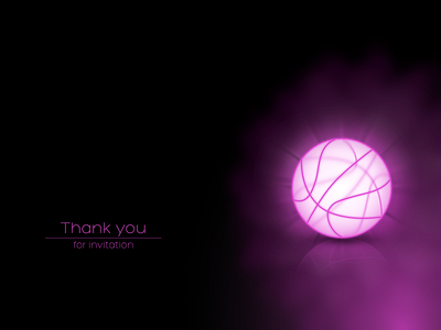 Dribbble thank you