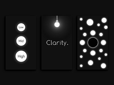 Clarity concept black black hole bubble circle clarity game glow lamp light orbs white