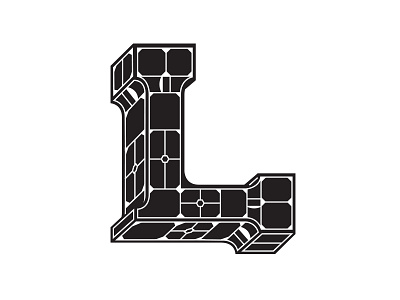 L cap letterform typography