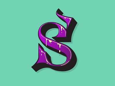 S cap letterform typography