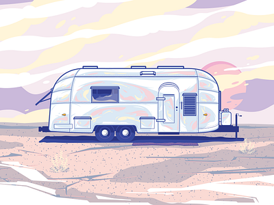 Chrome Home airstream camping national parks outdoors sunset vintage