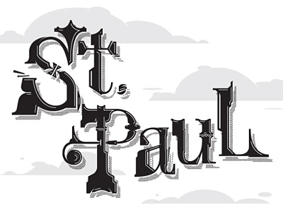 St. Paul - Minnesota design letters typography