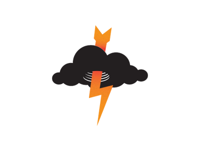 Storm icon illustration lightning logo storm