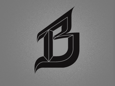 B b letter typography