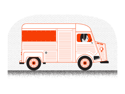 Citroen Hy Van illustration orange vehicle