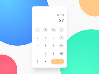 Daily UI #004 Calculator by zhilin Wang on Dribbble