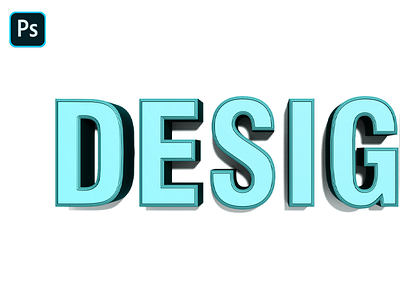 3D Typography Effect in Photoshop app branding design graphic design icon illustration logo ui ux vector