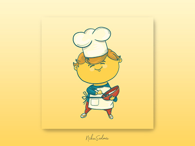 Mascot design: chief character design chief cook design emoji graphic design hand drawn illustration mascot pastry vector