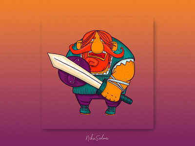 Character design: viking branding character design design emoji graphic design hand drawn illustration logo mascot ui vector viking