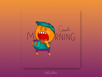 Mood: goooood morning character design design emoji graphic design hand drawn illustration mascot vector