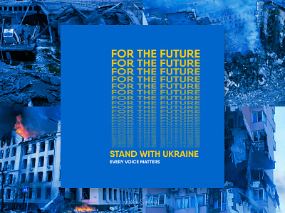 STAND WITH UKRAINE: for the future design graphic design nowar poster staywithukraine stopwar war warinukraine