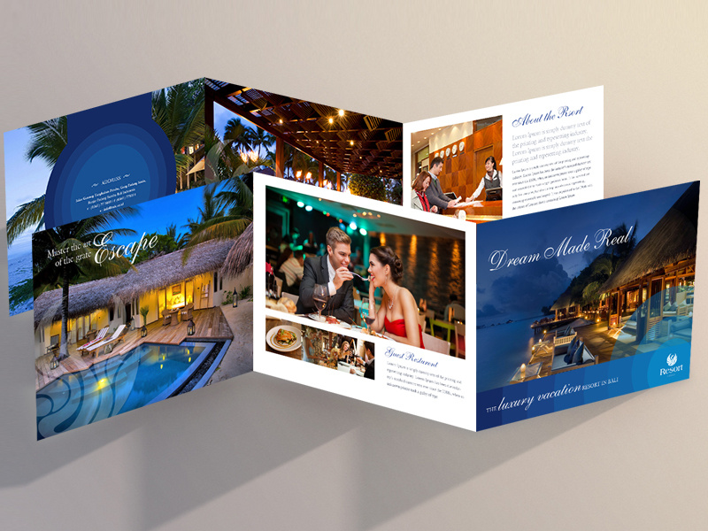 Bali Resort print media logo design ux design brochure design