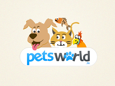 Pets World design experience interface logo user web