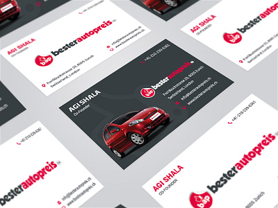 Bester Autopreis business card design logo website