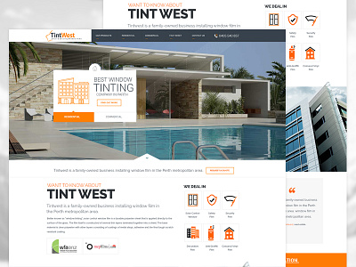 Tint West design logo uxui