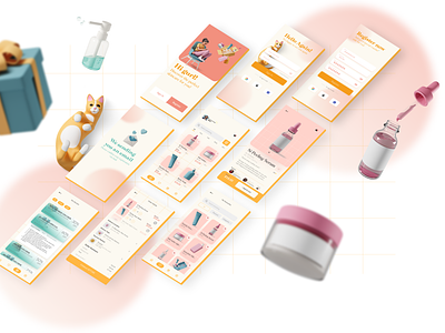 Skinyeobo 💗 Mobile Apps Mockup Design app beauty design mobile mockup skincare ui ux