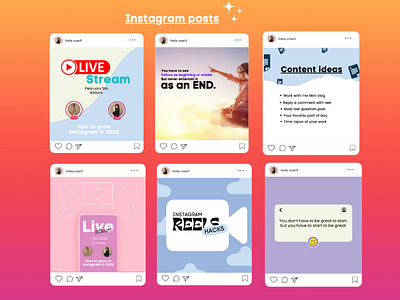 Instagram coach templates branding canva instagram posts graphic design instagram post instagram post designs instagram posts social media designs
